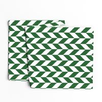 Small Green-White Herringbone