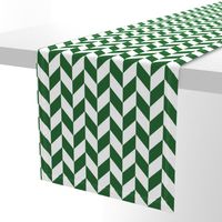 Small Green-White Herringbone