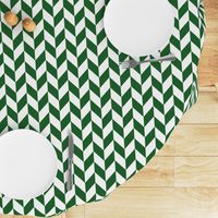 Small Green-White Herringbone