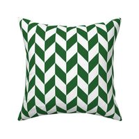 Small Green-White Herringbone