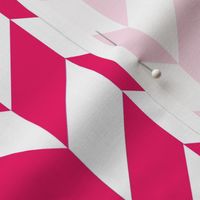 Small Pink-White Herringbone