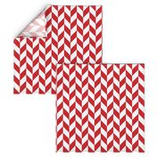 Small Red-White Herringbone