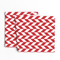 Small Red-White Herringbone