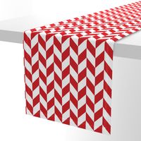 Small Red-White Herringbone