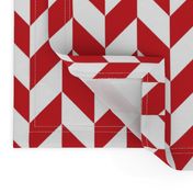 Small Red-White Herringbone