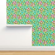 Floral Meadow Mix in turquoise