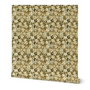 Floral on Linen in beige