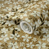 Floral on Linen in beige