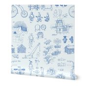 Patent Drawings - Toys (blue)