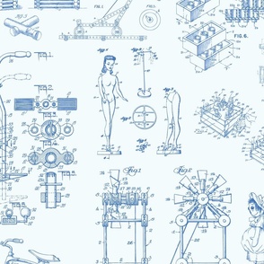 Patent Drawings - Toys (blue)