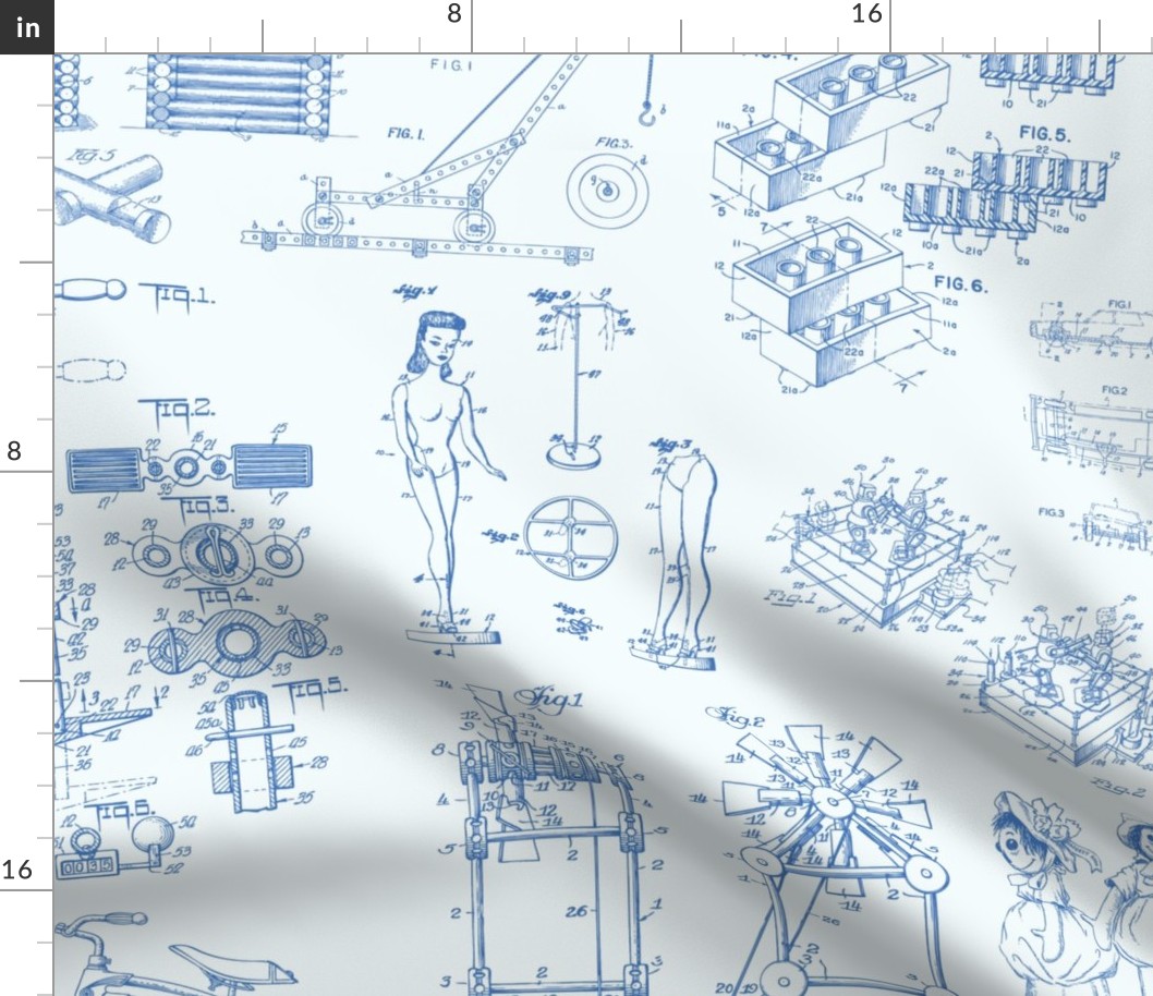 Patent Drawings - Toys (blue)