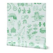 Patent Drawings - Toys (green)