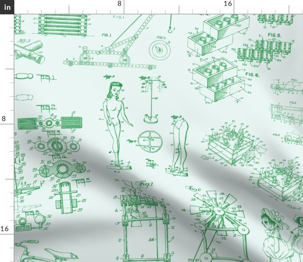 Patent Drawings - Toys (green)