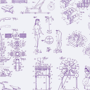 Patent Drawings - Toys (purple)