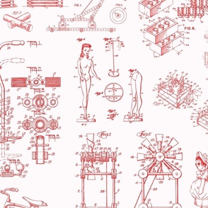 Patent Drawings - Toys (red)
