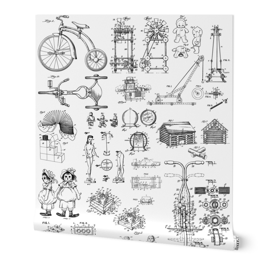 Patent Drawings - Toys (B&W) - paper