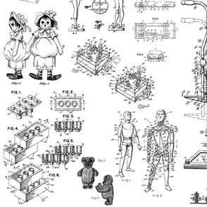 Patent Drawings - Toys (B&W) - paper