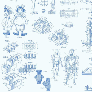 Patent Drawings - Toys (blue) - paper