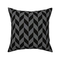 Small Black and Gray Herringbone