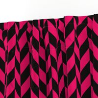 Small Black and Pink Herringbone