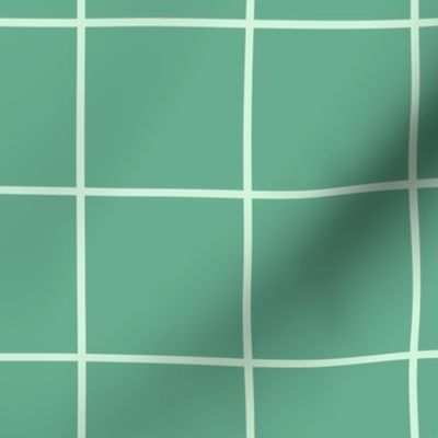 (Medium) Grid Geometric Design In Mint Green