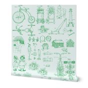 Patent Drawings - Toys (green) - paper