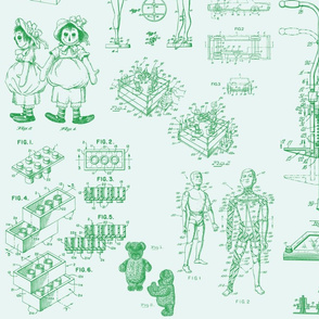 Patent Drawings - Toys (green) - paper