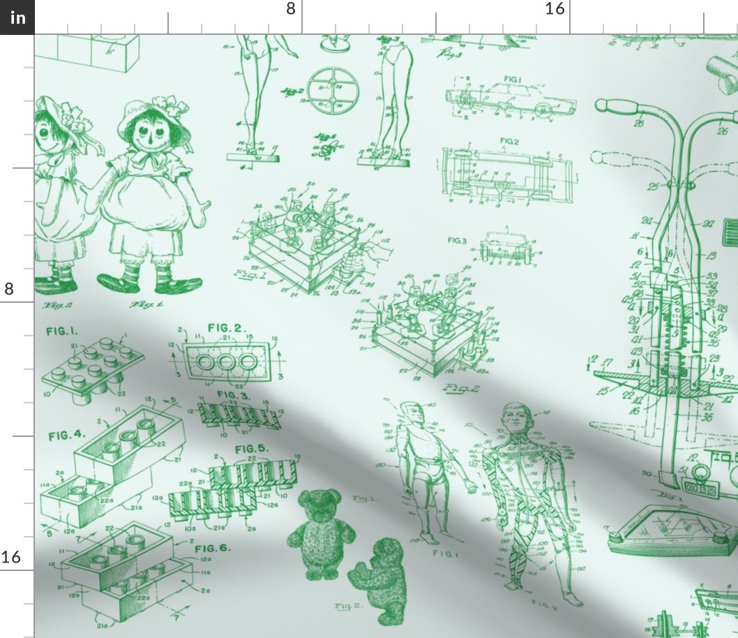 Patent Drawings - Toys (green) - paper