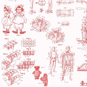 Patent Drawings - Toys (red) - paper