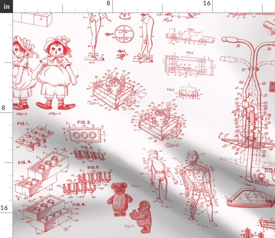Patent Drawings - Toys (red) - paper
