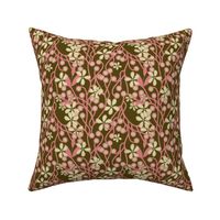 Wildwood Floral in brown and pink