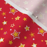 Mini Stars School Colors Team Spirit Red Golden Yellow