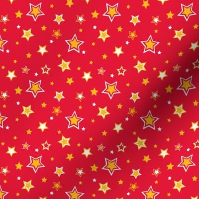 Mini Stars School Colors Team Spirit Red Golden Yellow