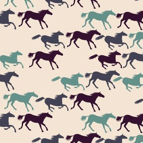 wild horses - multi blue
