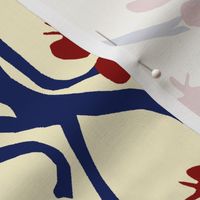 Ode to Matisse Nudes - Navy Ivory Red - Design 176711790