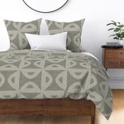 Soft Olive Geometric Pattern - Earthy Modern Textured Design