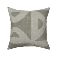 Soft Olive Geometric Pattern - Earthy Modern Textured Design