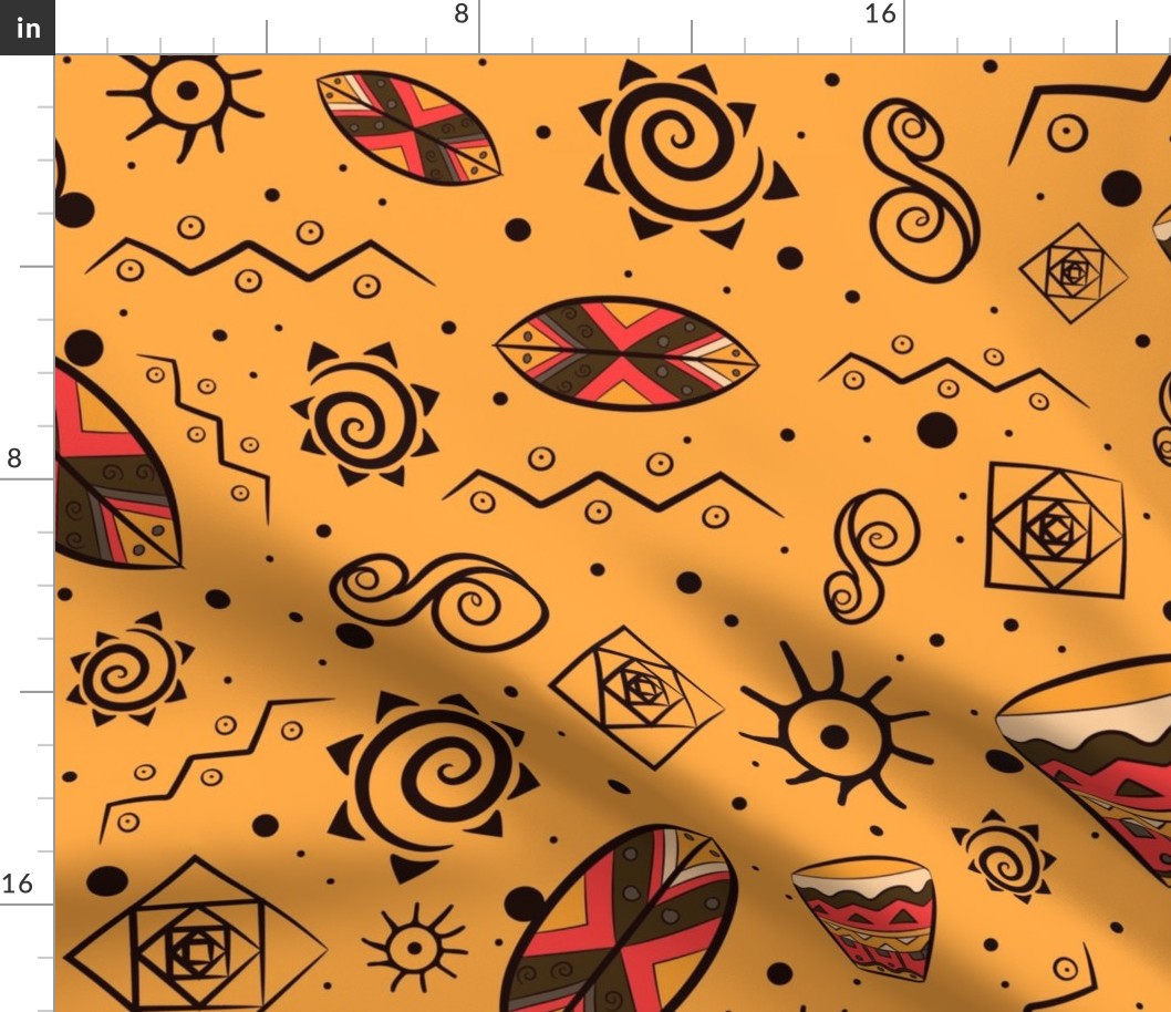 African boho vibrant pattern