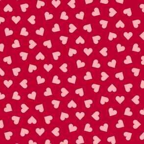 1_inch_scattered_pink_hearts_on_lipstick_red