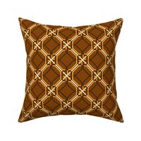 Diagonal Ethnic Wajik Batik - Brown Chocolate