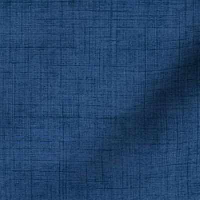 Linen - midnight blue, stonewashed woven threads