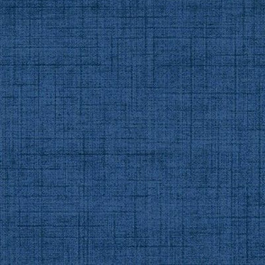 Linen - midnight blue, stonewashed woven threads