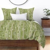 Block Cascade Strip Quilt Textured Stripes Spring Artichoke Green