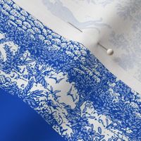 Toile Greyhound Blue border panel