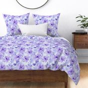 Purple Flower Floral Seamless Pattern