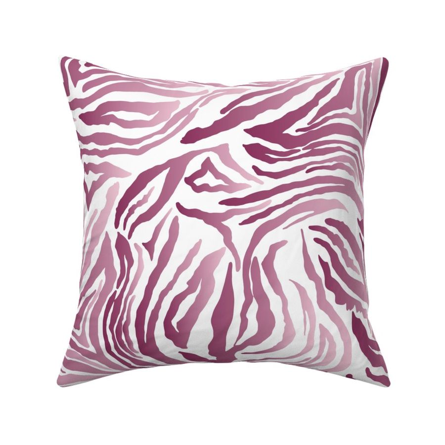 Light Pink and Plum Zebra Print- Large Scale