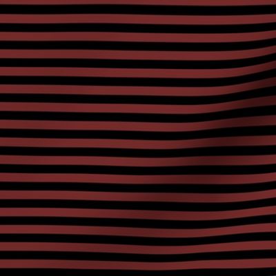 Witch Stripe (xs) Rusty Scarlet Red & Dark Night Black - Magic Spells