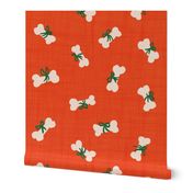 (L) Retro Kitsch Dog Bone in Orange Coral Red