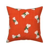 (L) Retro Kitsch Dog Bone in Orange Coral Red