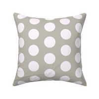 Polka Dots - Small - Ivory on Greige